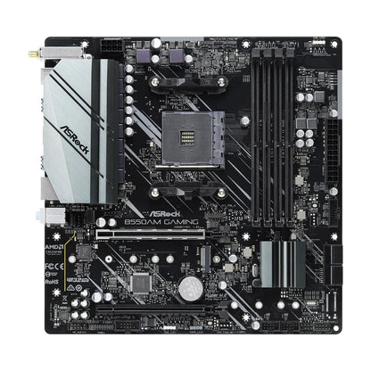 Scheda madre ASRock B550AM GAMING, compatibile con CPU AMD 3600, 5600G, 5700X, 5700x3D, 5800X3D, socket B550 AM4, DDR4, HDMI, M.2, formato MATX, PCIe 4.0.