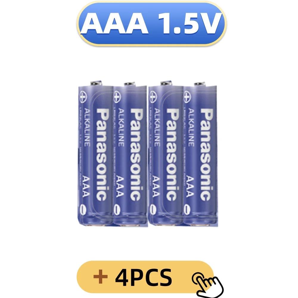 Batterie alcaline Panasonic AA/AAA da 1,5 V, adatte per fotocamere digitali, torce elettriche, lettori CD, mouse wireless, ecc.