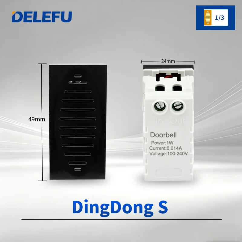DELEFU Modulo Presa Combinabile Tipo-C Brasile - Uso Domestico - Nero - Assemblaggio Fai-da-te - Presa con Interruttore per Ricarica Rapida USB Tipo-C