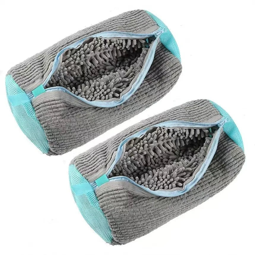 Borsa per la biancheria Borsa per il lavaggio delle scarpe Protezione imbottita in rete per fibre soffici Borse per il lavaggio ad asciugatura in poliestere adatte alla macchina per scarpe