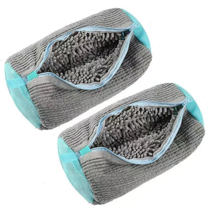 Borsa per la biancheria Borsa per il lavaggio delle scarpe Protezione imbottita in rete per fibre soffici Borse per il lavaggio ad asciugatura in poliestere adatte alla macchina per scarpe