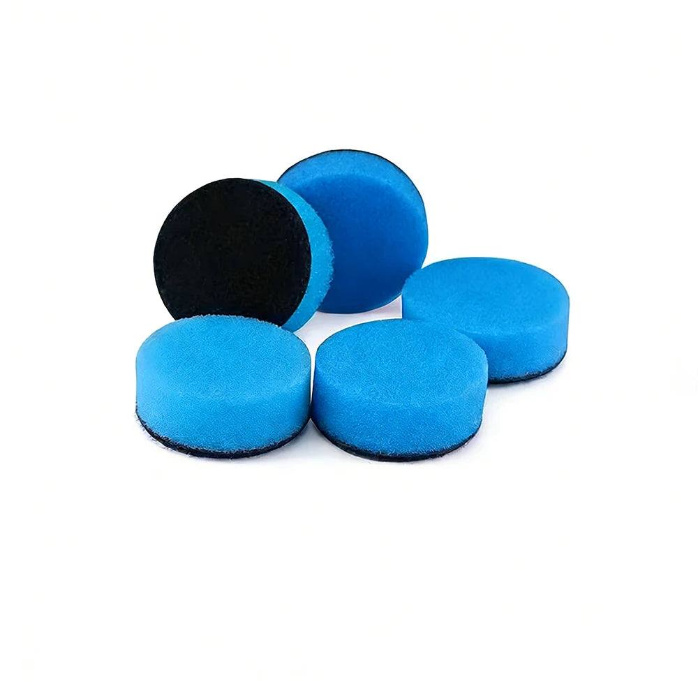 SPTA 5 pezzi 1 pollice (30 mm) 2 pollici (50 mm) mini tamponi in schiuma spugna per lucidatura per kit di lucidatura per dettagli trapano rorario per auto