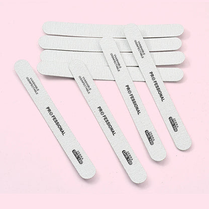 50 pezzi di ricambio per unghie in carta vetrata grana 100/180 forniture per manicure cuscinetti rimovibili con bordo in acciaio inossidabile strumenti per la cura delle unghie
