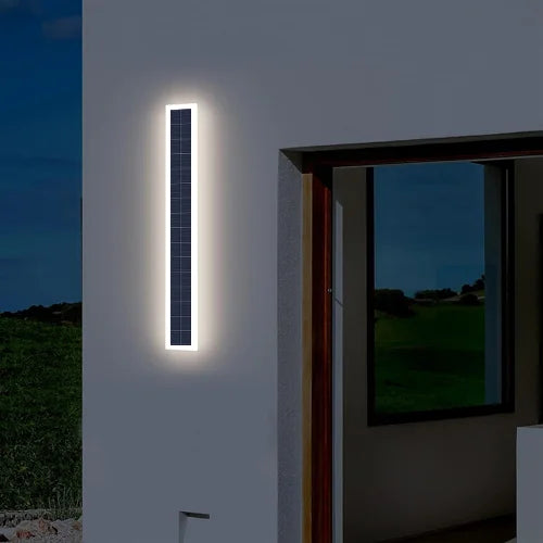 Lampade da parete solari per esterni IP65 LED impermeabile lungo 60 cm, paralume in acrilico 10 W per montaggio a parete per portico, patio, ingresso