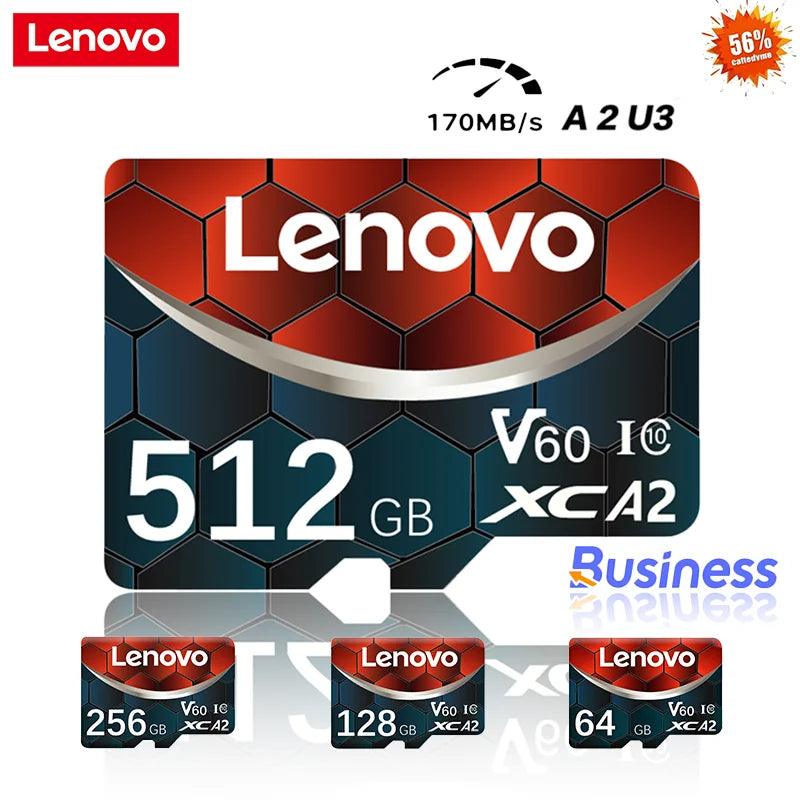 Scheda di memoria Lenovo TF MicroSD UHS-I V60 A2 per DJI Mavic Mini Drone GoPro HERO 1TB 512GB 256GB 64GB 128GB Scheda Flash ad Alta Velocità