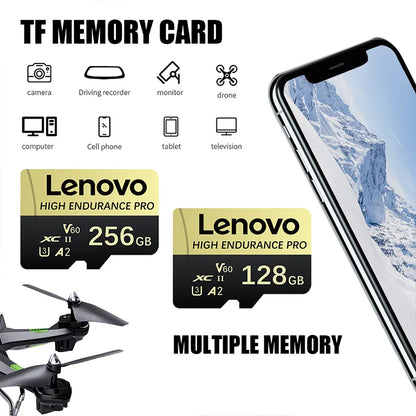 Scheda di memoria flash Lenovo ad alta velocità, tipo TF Micro SD, classe U3, velocità V60, classe A2, disponibile in versioni da 1 TB, 512 GB e 64 GB, compatibile con Nintendo Switch, fotocamere e per la registrazione di v