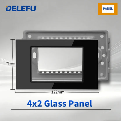DELEFU Modulo Presa Combinabile Tipo-C Brasile - Uso Domestico - Nero - Assemblaggio Fai-da-te - Presa con Interruttore per Ricarica Rapida USB Tipo-C
