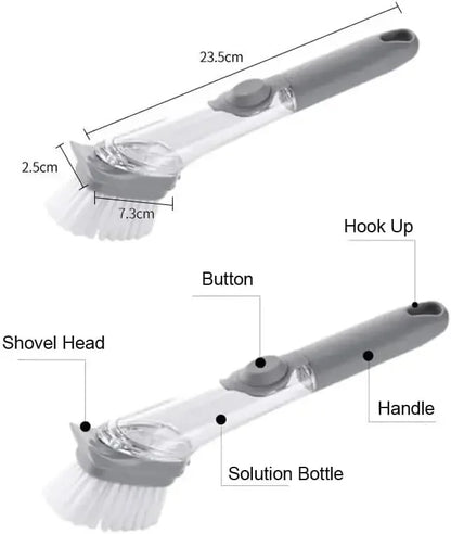 Nuovo set di bacchette per piatti Sapone antigraffio Spazzola per piatti Scrubber Spugna per pulizia cucina Spazzola per pulizia per pentole Piatti Lavello Viene