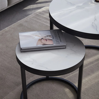 2 pezzi tavolino nordico 2 in 1 combinazione rotonda tavolo da tè per ufficio moderno e minimalista divano per la casa Ins tavolino soggiorno