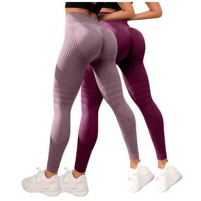 Leggings Modellanti Anti-Cellulite 2 Pezzi, Compressione 3D, Vita Alta, Senza Cuciture, Push-Up, Opachi, Pantaloni Sportivi per Yoga e Fitness