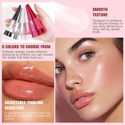 Lakerain Lip Plumper Idratazione profonda Nutrimento a lunga durata Lucentezza lucida Finitura voluminosa Liquido idratante per labbra