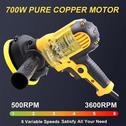 Lucidatrice Rotativa per Auto Podofo 700W, Velocità Variabile Continua, Manico Staccabile, Leggera, Macchina Elettrica per Lucidatura Auto con Kit di Tamponi per Ceratura, Riparazione Vernice, Mobili, Accessori Auto, Utensil
