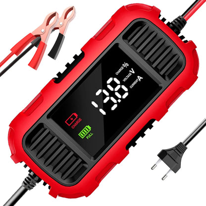 Caricabatterie Intelligente Digitale per Manutenzione Batterie al Piombo-Acido per Auto, Moto e Scooter