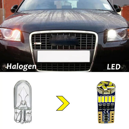2 Pezzi Luci LED di Posizione per Auto T10 W5W per Fiat 500 500C 500X 2007-2020