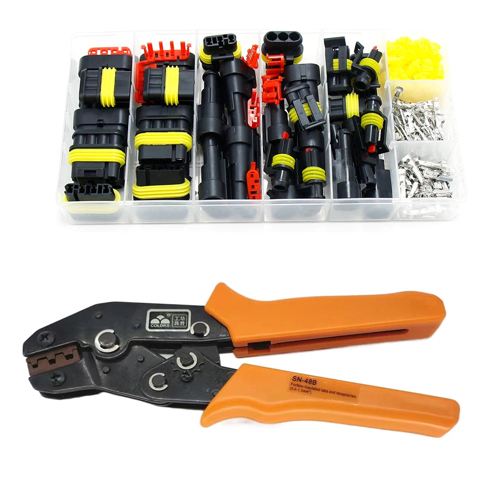 Kit connettori impermeabili Cavo automobilistico Connettore rapido Elettrico nel cablaggio dell'auto Presa di tenuta automatica 1 2 3 4 5 Kit spina a 6 pin Way