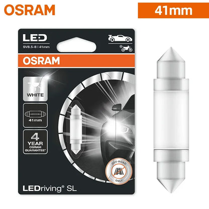 OSRAM LED Festoon 31mm 36mm 41mm C5W Fest LEDriving SL Advance Car 6000K Lampada a luce bianca Porta interna Lettura Lampadina targa