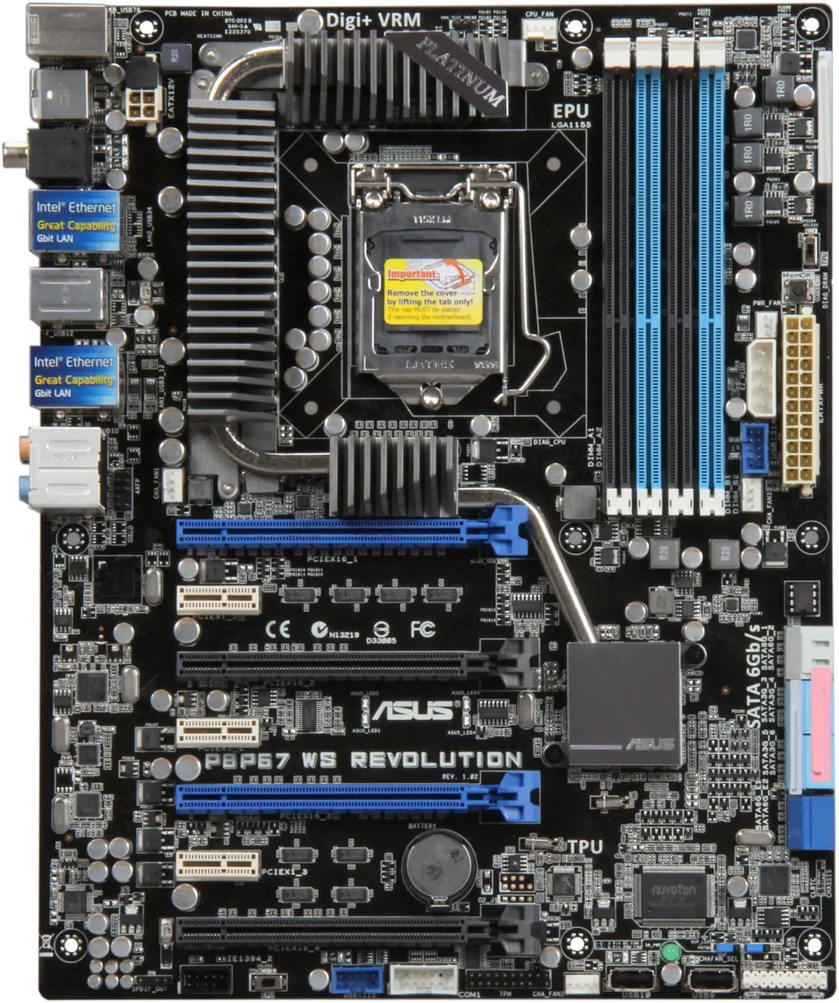 Scheda madre ASUS P8P67 WS REVDLUTIDN LGA 1155 Intel P67 DDR3 32GB supporta CPU Core i3-2125 i5-3550 i7-3770T i5-2500 G2020