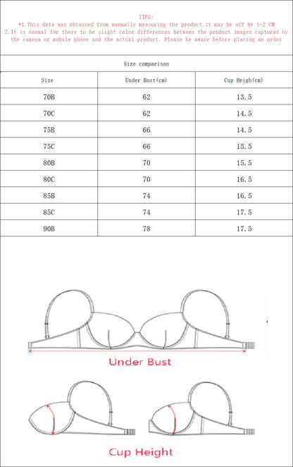 Reggiseno Pure Desire per donna – Reggiseno push-up con coppe 3/4 e ferretto, lingerie sexy in pizzo, reggiseno da festa     Coppa B-C L2957