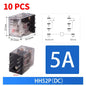 10 pz per relè di controllo miniaturizzati all'ingrosso piccolo relè intermedio AC 12V DC C24 AC220 HH52P HH53P HH54P HH62P HH63P HH64P