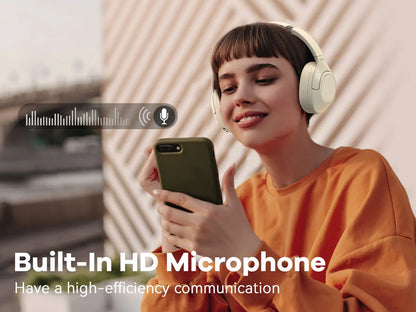 FIFINE Cuffie wireless Bluetooth per telefono/al pad, cuffie over-ear con cancellazione attiva del rumore per musica/gioco, portatili, 65H-X3