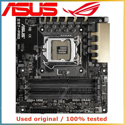 Scheda madre ASUS Z97-PRO PRO Z97 1150 DDR3, processori Intel Core i7 4790K e i5 4670K, PCI-E 3.0, 32 GB, formato ATX, M.2, SATA3, 6 porte USB 3.0.