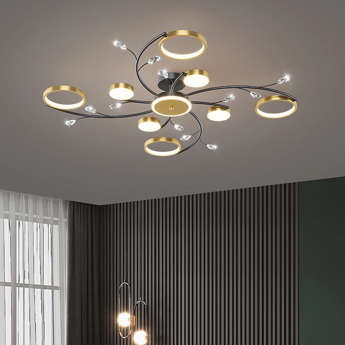 Plafoniera moderna e lussuosa per interni, lampadario a sospensione a LED, lampade da soffitto per soggiorno, camera da letto, cucina, apparecchi di illuminazione