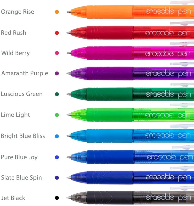 0.7mm Penna Cancellabile Magica Presse Penna Gel Set 8 Colori Cancellabile Asta di Ricarica Inchiostro Gel Cancelleria Penne Retrattili Maniglia Lavabile Asta