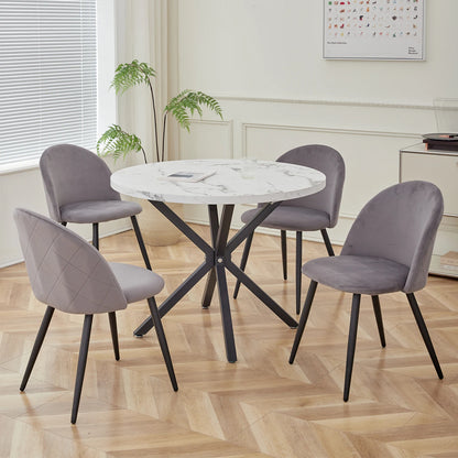 Un Set di 4 sedie da pranzo nordiche da cucina camera da letto comò in velluto Party sedie da pranzo di lusso moderne Design mobili per la casa unici