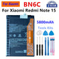 Batteria BN4A BN5W BN5Y BN6C BN71 BM68 BM5R BM5T BN5V BP59 per Xiaomi Redmi Note 7 14 15 Pro Xiaomi 13T Redmi 12 Poco X6 X7 5G