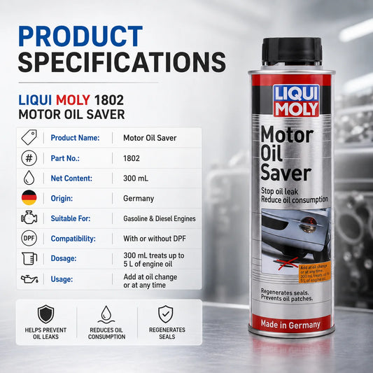 Additivo Liqui Moly per il risparmio dell'olio motore, anti-perdita, riduttore del consumo di olio, ripristina le tenute per il motore dell'auto