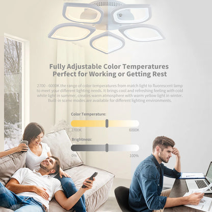 Lampada da Soffitto LED IRALAN Dimmerabile, Lampadario a Sospensione con Telecomando, Illuminazione Minimalista per Soggiorno e Camera da Letto