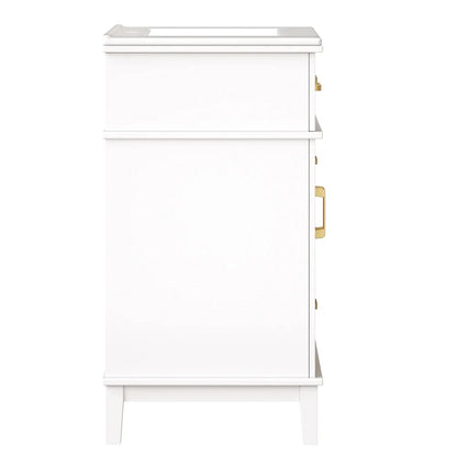 Mobile bagno moderno 76x86x46,5 cm con lavabo in ceramica integrato, mobiletto a cassetti autoportante con ampio spazio contenitivo, dotato di chiusura ammortizzata silenziosa e protezione dal troppo pieno del lavabo, elegant