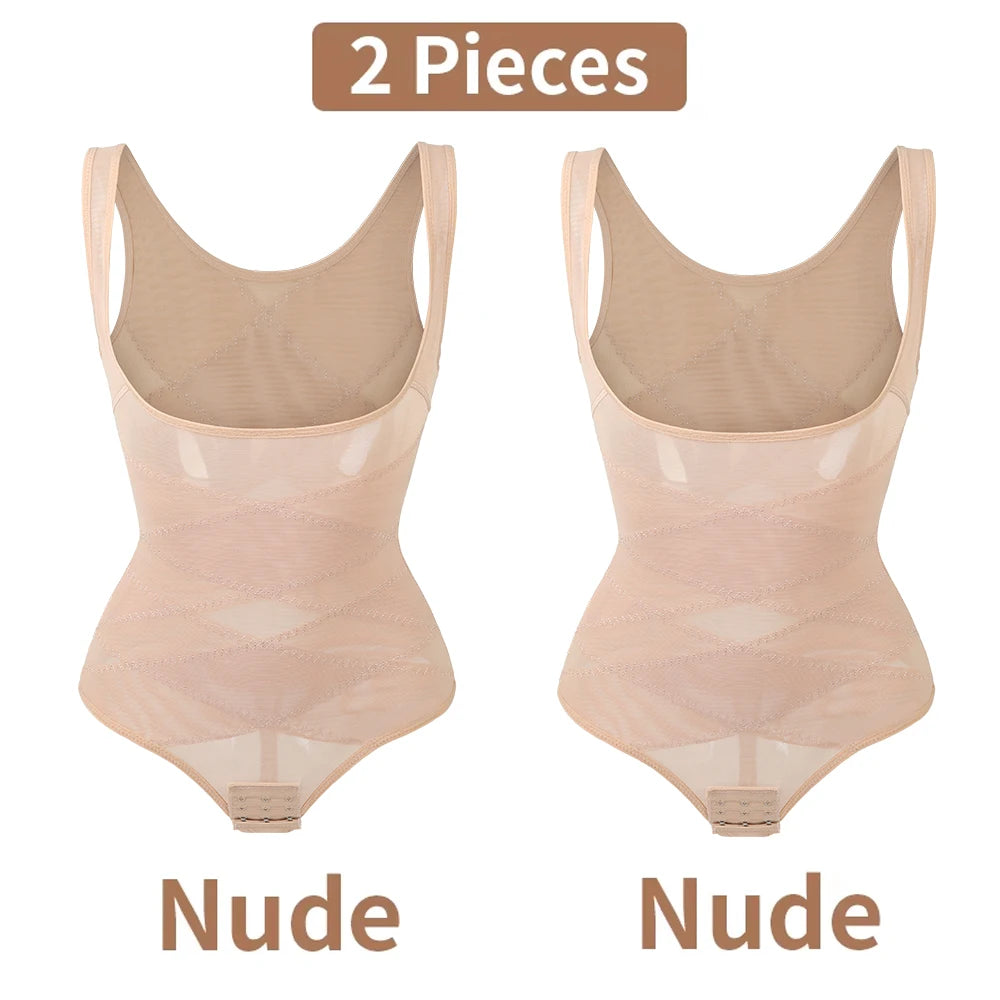 Perizoma in rete Body Shapewear Donna Nuovo Shaper per tutto il corpo Vita sottile Tummy Control Intimo Pancia piatta Corsetto sottoseno