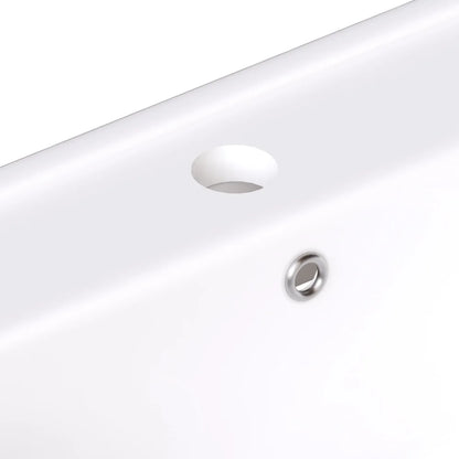 Mobile bagno moderno 76x86x46,5 cm con lavabo in ceramica integrato, mobiletto a cassetti autoportante con ampio spazio contenitivo, dotato di chiusura ammortizzata silenziosa e protezione dal troppo pieno del lavabo, elegant