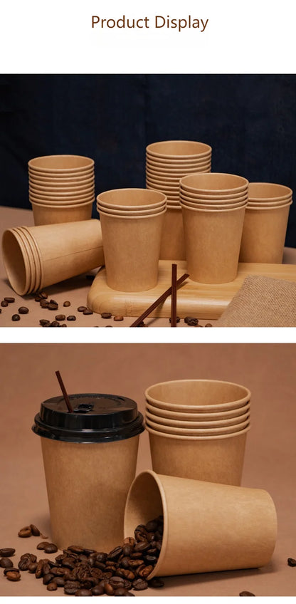 100/200 pezzi bicchieri di carta usa e getta 250ml bicchieri di carta tinta unita tazza di caffè tazza di latte tazza di carta per forniture per feste calde