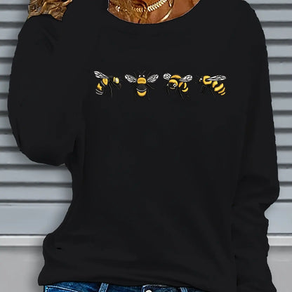 Abbigliamento primaverile e autunnale da donna in cotone 100 T-shirt stampata con cuore colorato Manica lunga Girocollo Top casual