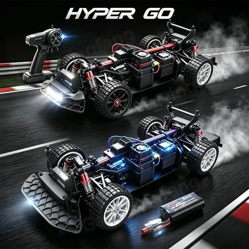 MJX HYPER GO 1/14 14304 14303 60KM/H Auto da Corsa RC Fuoristrada ad Alta Velocità con Trazione Integrale e Motore Brushless 2.4G, Regalo per Ragazzi