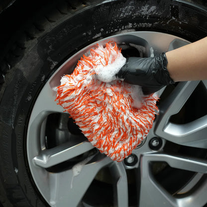 SPTA 1 pezzo di lavaggio ibrido morbido peluche assorbente in microfibra per autolavaggio spugna guanto 25 * 21,5 cm