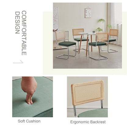 EGOONM Set di 2/4 sedie da pranzo retrò sedia in rattan di plastica casa camera da letto scrivania schienale sgabello arco computer ufficio sedile imbottito