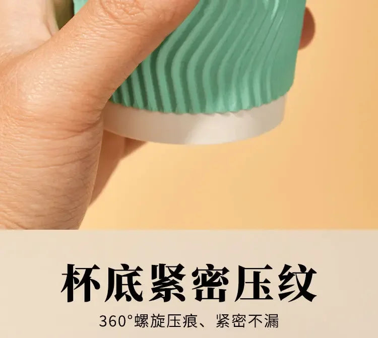 20 set di bicchieri di carta usa e getta colorati, onde di carta ondulata, antiscottatura, tazze da tè al latte, tazze da caffè confezionate da asporto con coperchio
