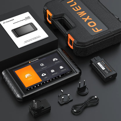FOXWELL NT1009 Scanner Professionale OBD2, Strumento di Scansione Bidirezionale, Scanner Diagnostico per Tutti i Sistemi, Codifica ECU, CAN FD, FCA AutoAuth, Test Attivi, Mappatura Topologica, 35+ Servizi di Reset, Strumento
