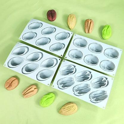 Stampo in Silicone Grande per Mousse di Mandorle/Pistacchi/Pecan/Chicchi di Caffè, Stampo Fai-da-Te per Cioccolato e Gelato, Utensili per Decorazione Torte
