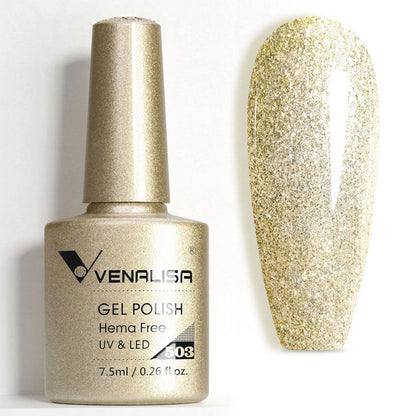 VENALISA Smalto gel per unghie da 7,5 ml Sparkle Glitter Diamante Brillante Colori estivi Semi permanente Soak off Vernice gel per unghie UV LED
