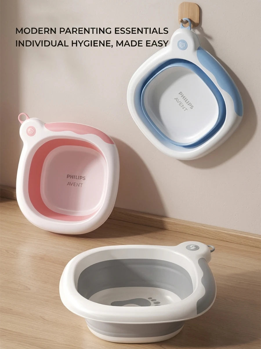 Philips Avent Vaschetta Pieghevole Antibatterica per il Bagnetto del Bambino 4,5L Vaschetta Portatile Resistente alle Cadute per il Bagnetto dei Neonati