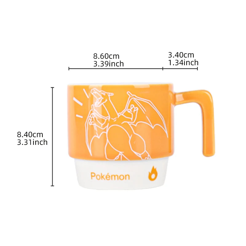 Tazze in Ceramica Pokémon SHUNXIANG, Impilabili, per Caffè, Latte, Tè, Colazione e Succhi, per Bambini