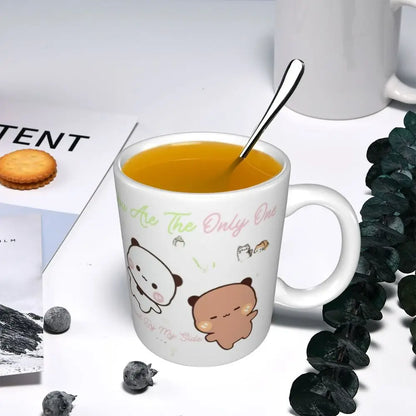 Tazze personalizzate per coppia Bubu Dudu Panda e Brownie Bear Tazza da caffè per tè al latte in ceramica fai-da-te