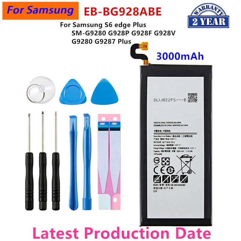 Nuovissima batteria EB-BG928ABE 3000mAh per Samsung S6 edge Plus SM-G9280 G928P G928F G928V G9280 G9287 Plus S6edge + + Tools