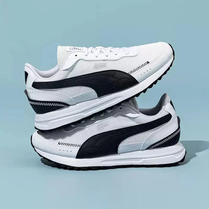 PUMA Sneakers Casual Retrò Bianche e Nere, Traspiranti, Leggere, Antiscivolo, Modello 397432-05