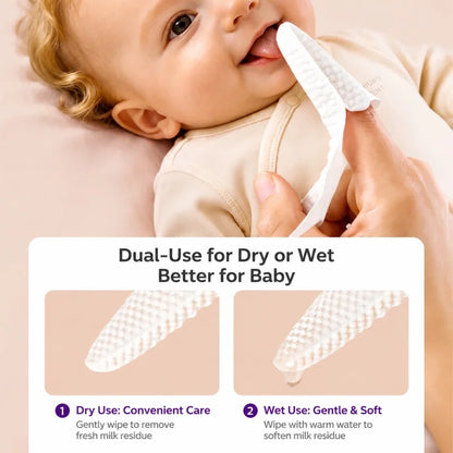 Salviette per la pulizia orale del bambino Avent, 30 pezzi per confezione, con texture 3D a perla, senza agenti fluorescenti, per la pulizia della lingua del neonato.