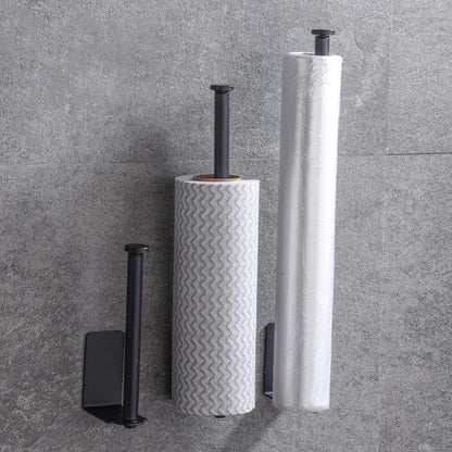 Porta Asciugamani da Cucina in Acciaio Inox, Organizzatore Sottolavello, Portarotoli Allungabile, Accessori per Lavello SNJ007